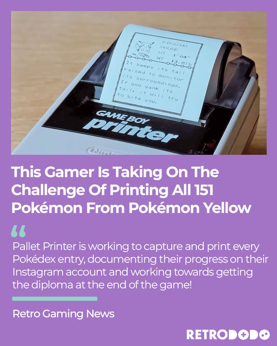 retro_dodo's tweet photo. Gotta' print 'em all!
#pokemonyellow #gameboyprinter https://t.co/T6tgcwUYdX