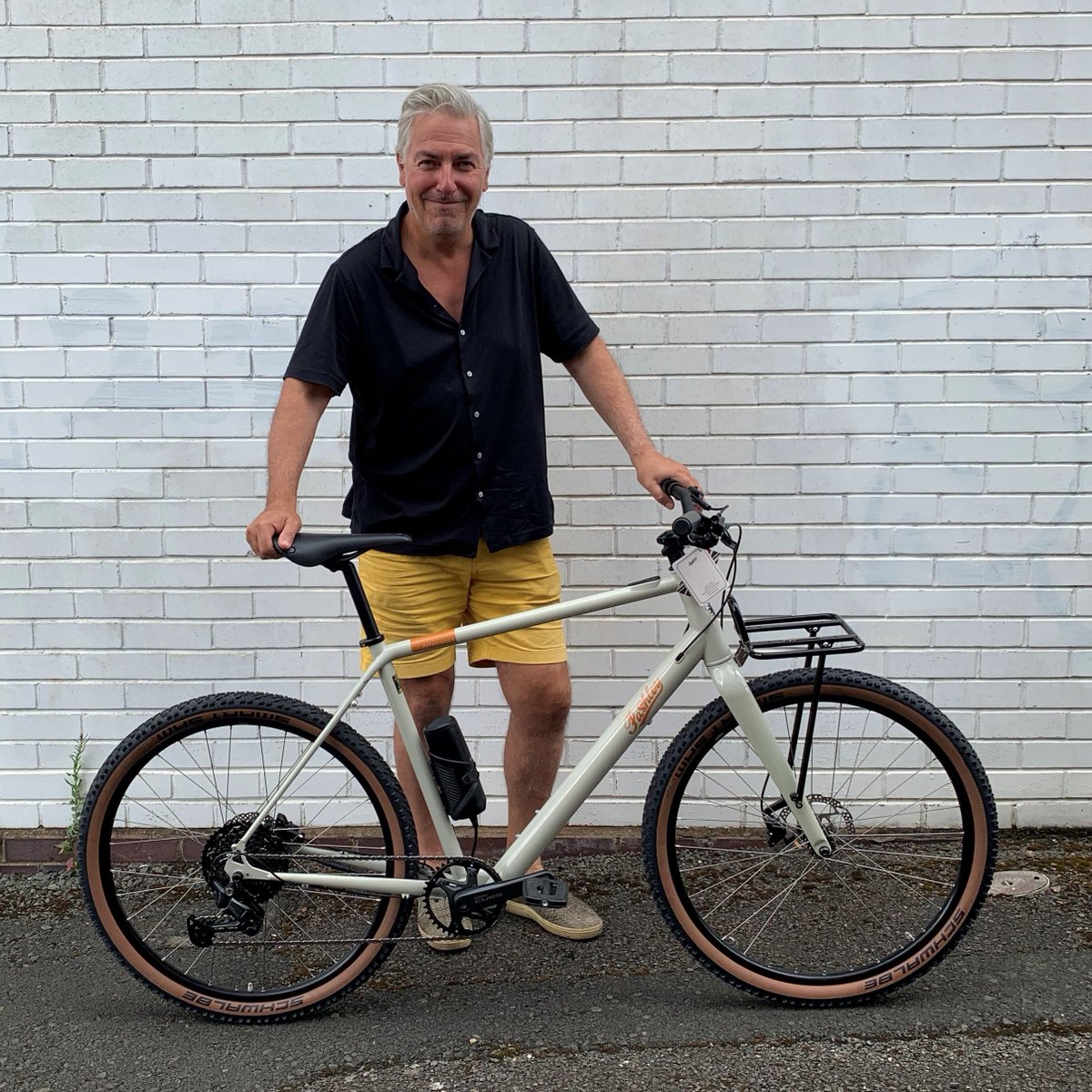 Simon collecting his new <a href="/pashleycycles/">Pashley Cycles</a>  Pathfinder XE.