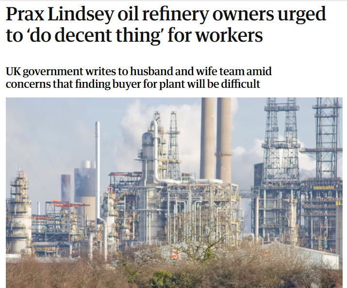 The wealthy owners of the Lindsey Oil Refinery should do the right thing by the workers 👇

theguardian.com/business/2025/…