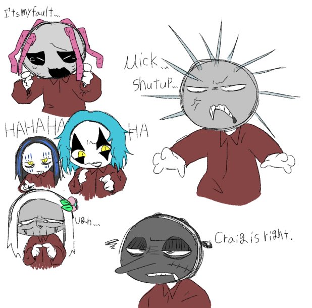 miroro11224's tweet image. I drew everyone!!! Their personalities have been swapped and the colors have been inverted. I haven't decided on a name for the AU yet🤔
#slipknot
