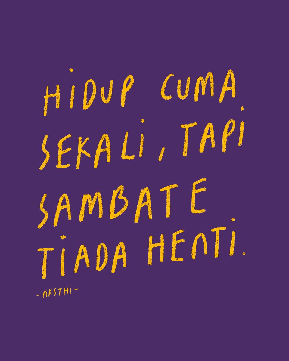 Hidup cuma sekali ☺️