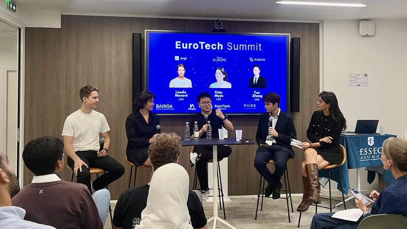 hidecloud's tweet image. Had a great time sharing Manus’s latest updates and thoughts at the @RaiseSummit yesterday. Been to the Louvre many times but never knew there was such a massive conference space underneath!
The evening got even better when Eurotech invited me to speak about personal growth and…