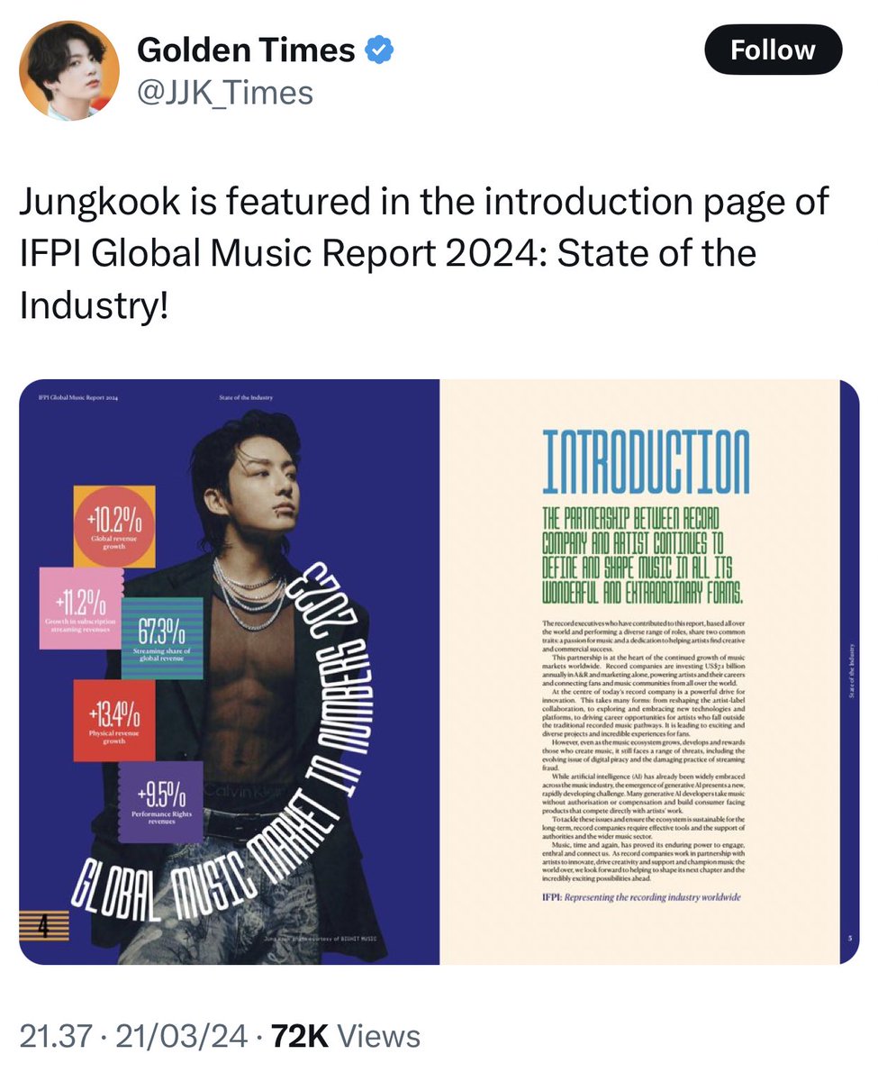 9. KBS World’s Year End K-pop Survey
10. Korean Culture and Information Service (KCISA)
11. IFPI Global Music Report 2024: State of the Industry 
12. The face of 2023 by Japanese Public