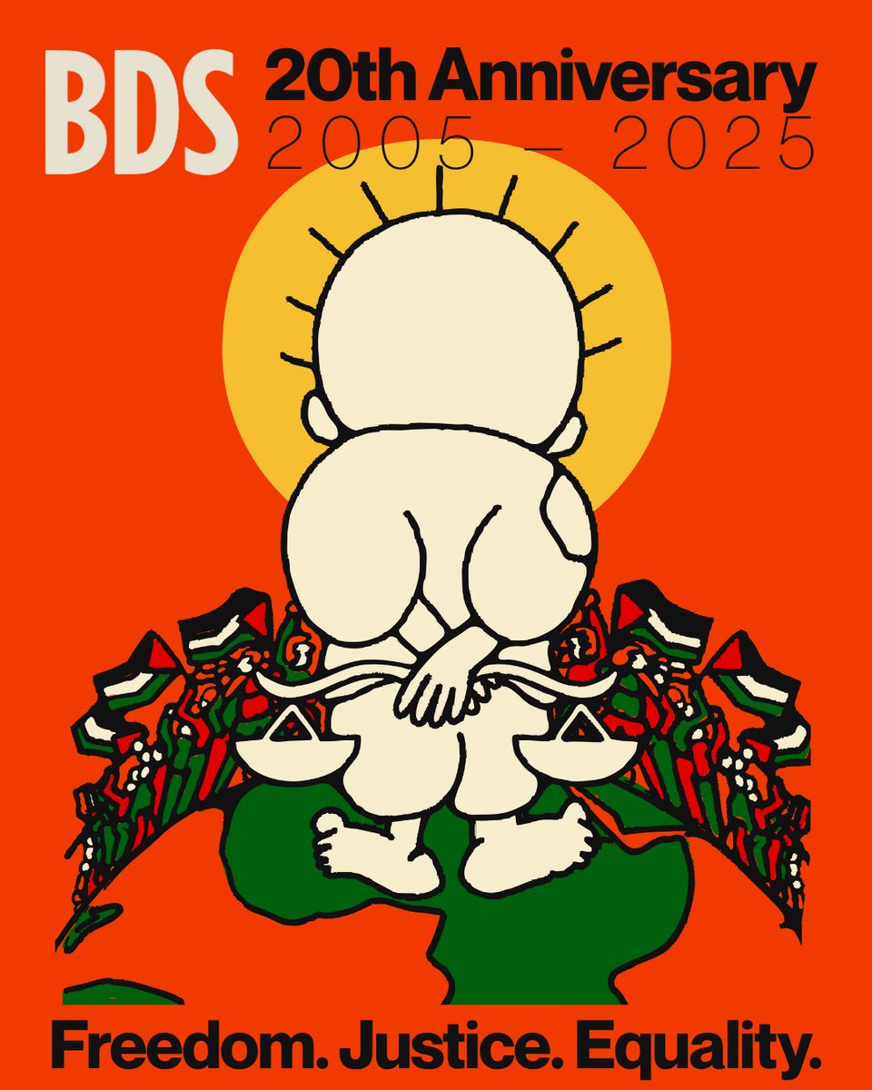 Today, the BDS movement — led by the largest Palestinian coalition ever — turns 20.

In the midst of Israel’s livestreamed genocide against 2.3 million Palestinians in the occupied and besieged Gaza Strip, we are too grieved and too enraged to celebrate the phenomenal impact of