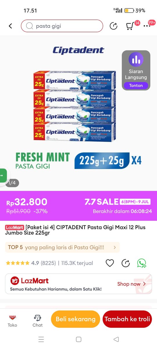 sedih nih kok sudah Hari Terakhir Lazada77 Sale nih  gas keun nih borong kebutuhan rumah deh apalagi ada extra brand voucher 10% dont miss it 

lazada.co.id/products/-i785…