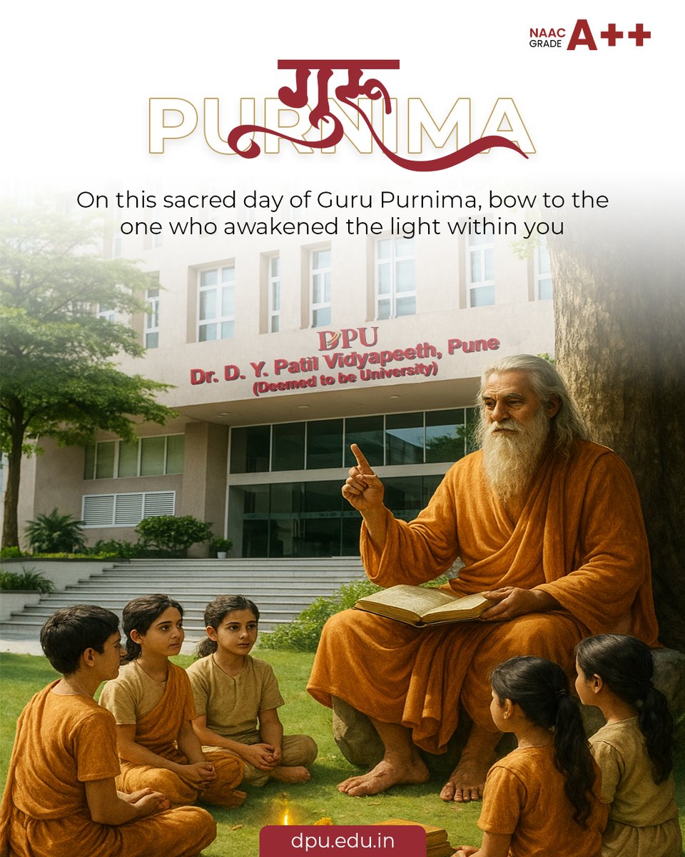 ✨Not all Gurus wear robes. Some hold our hands, some hold our hearts, and some simply light the way with their presence.

Today, we pause to celebrate every Teacher, Mentor, Parent, and Friend who shaped our journeys, in classrooms, in life, and beyond.

Happy #GuruPurnima #DPU