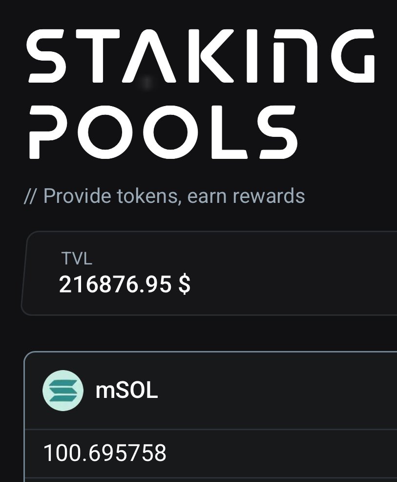 We’ve officially crossed 100 mSOL <a href="/MarinadeFinance/">Marinade 🛡️</a> staked on <a href="/stakenovadotfun/">StakeNova</a> ! Pushing our TVL over 212,000$!

Huge thanks to our community for the trust and support.

We're just getting started.

Join us below 👇 
stakenova.fun

#solana #staking #sol