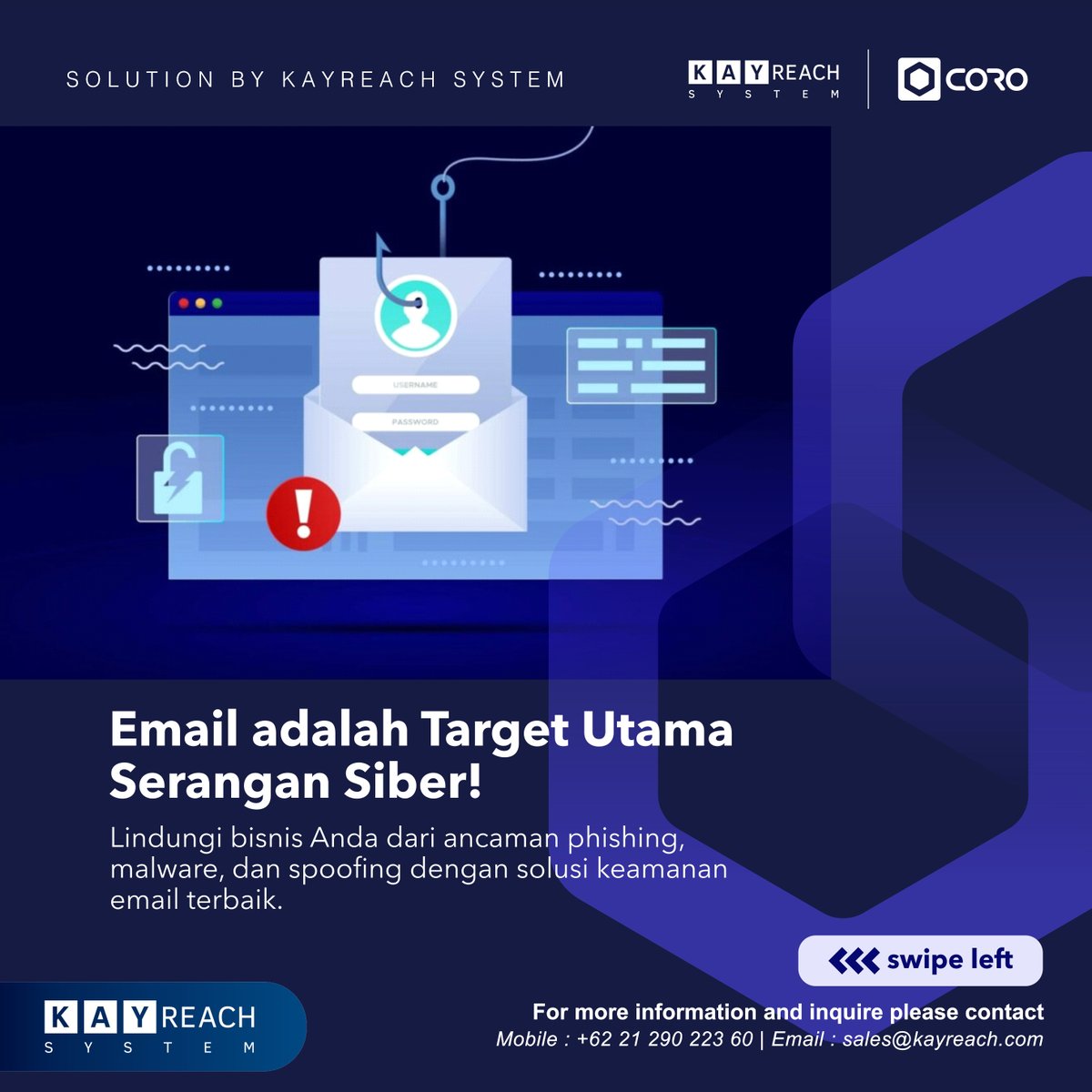 Kayreach_System's tweet photo. Email adalah Target Utama Serangan Siber! 

Read More at
https://t.co/x1qhRfoAAr

#Kayreach #CoroCybersecurity #KeamananSiber #SMB #PerlindunganData #CyberSecurity #EndpointProtection #EmailSecurity https://t.co/O6qCENQybm