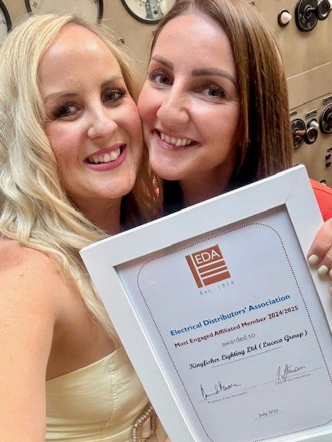 kingfisherlight's tweet photo. We’re proud to share that Kingfisher Lighting has once again been recognised as one of the most engaged affiliates at the EDA Summer Event 2025, retaining our title from last year! 🏆 https://t.co/nfVOyHAUtm