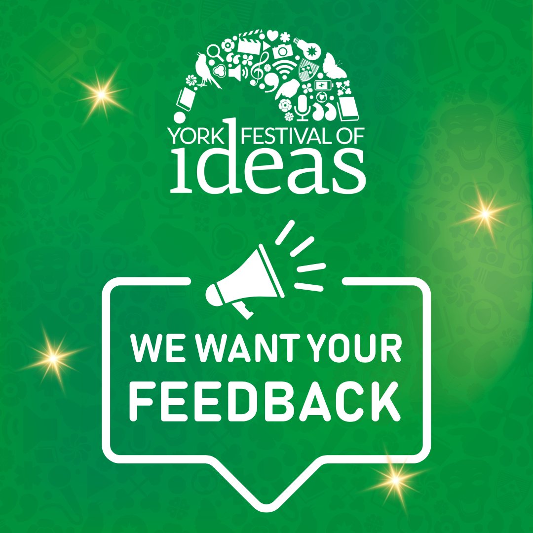 Now that York Festival of Ideas has ended for this year we'd love to know what you thought. 

Please complete our audience feedback survey for a chance to win a £50 Fox Lane Books voucher.

SURVEY CLOSES ON 4 AUGUST at NOON!

forms.gle/PCGToj1NYFKtbA…