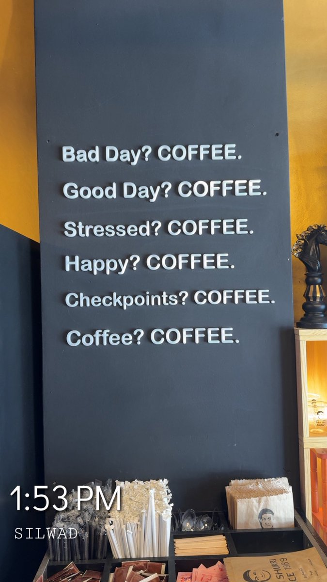 PaliButInCali's tweet photo. Checkpoints? coffee. Lmaoooo basically we still don’t give a fuck about a checkpoint fuck Israel 🇵🇸 https://t.co/JZGaxnKR09