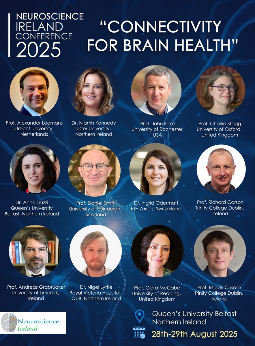 NeuroscienceIRL's tweet image. 📢⏰ Only 2 days left to register at the 🐦 Early Bird rate — don’t miss out! Register⏩neuroscienceireland.com/nsi-2025-regis…
And meet our first confirmed speakers! neuroscienceireland.com/nsi2025-speake…
🤌 Explore the Programme neuroscienceireland.com/nsi2025-progra…