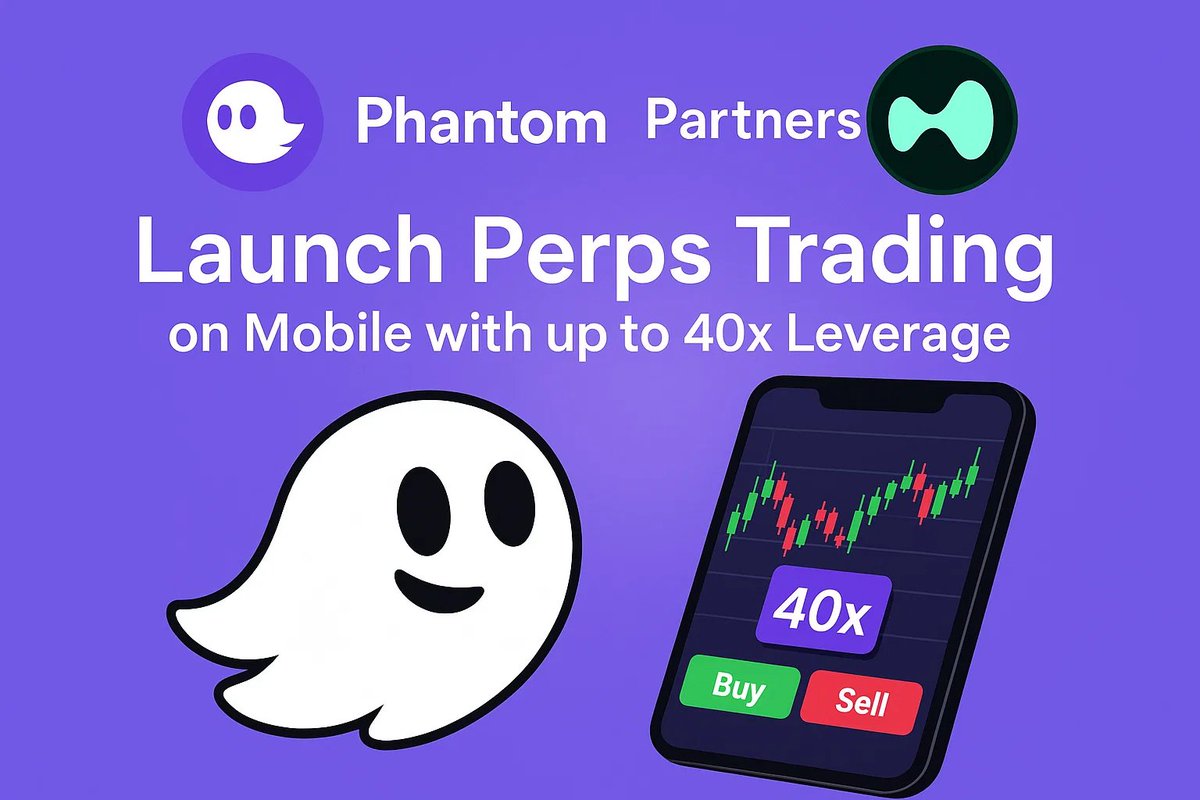 coindense's tweet photo. Phantom now lets users trade 100+ perpetuals directly in-app with up to 40X leverage, powered by #Hyperliquid. Seamless mobile UX, instant $USDC conversion, and built-in risk tools mark a major DeFi milestone. Starting in the EU, expanding globally. https://t.co/3l8TXWhyDs