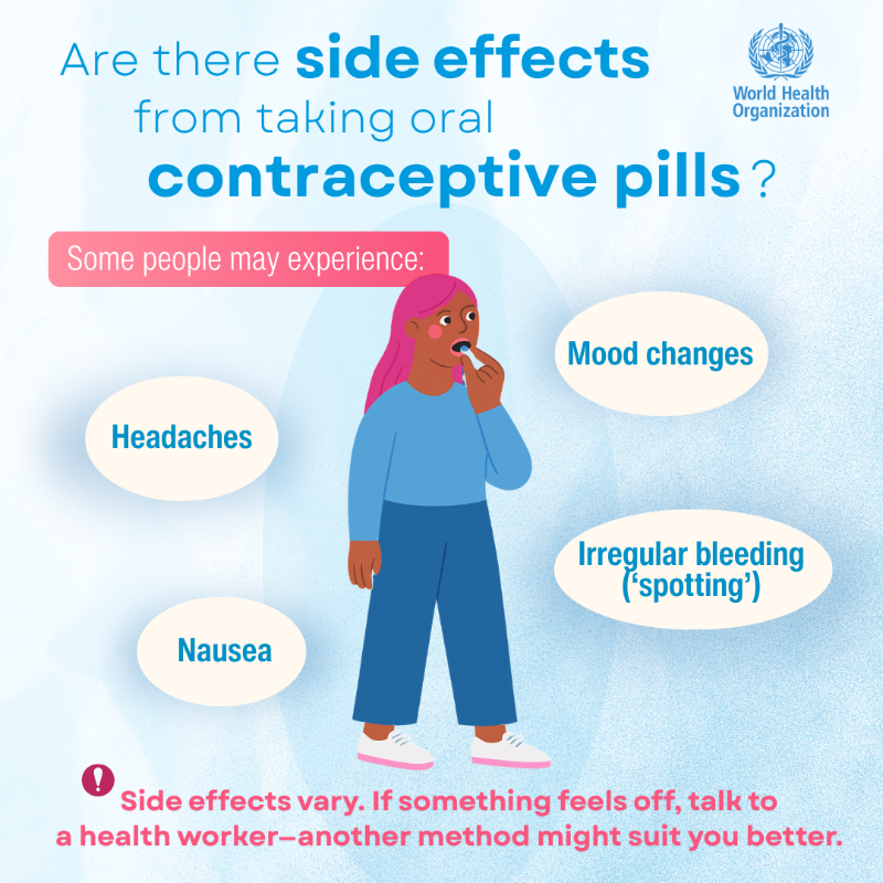 WHO's tweet photo. Get the facts straight about the oral contraceptive pill!

Here’s what you need to know about “the pill”:

🔸 How it works
🔸 How effective it is
🔸 Side effects…and more.

Swipe to learn more 👉https://t.co/WnnEa4vngj