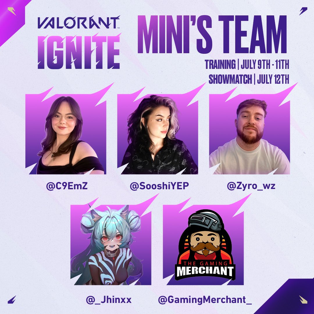 Today at 2PM im competing in #VALORANTIgnite with Team Mini ✨

Will we Take the Victory and Win the Prize to Attend VCT Champions in Paris!? 

Dont Miss out, Watch Here:  twitch.tv/emzy #ad