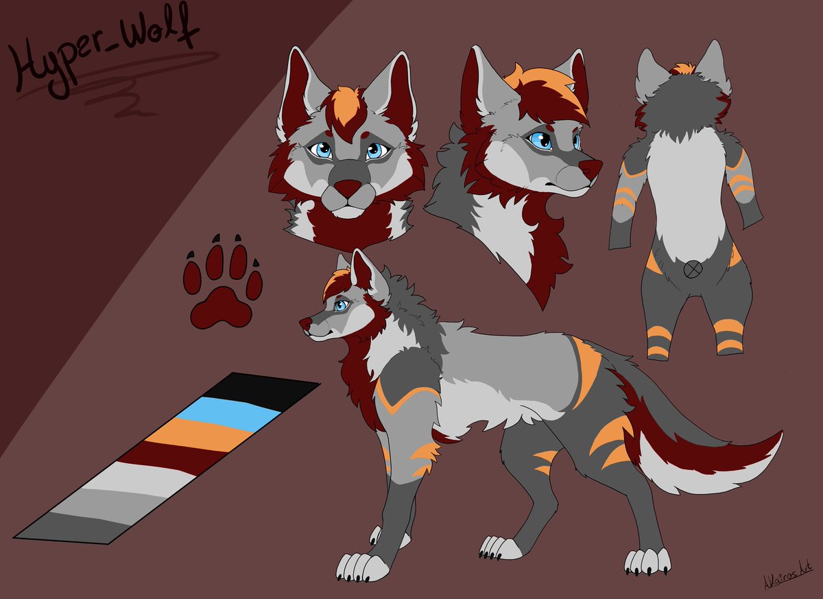 HyperCuddlewolf's tweet photo. @Heartglow_Roo My ref sheet :3 https://t.co/7AIfW5MUaW
