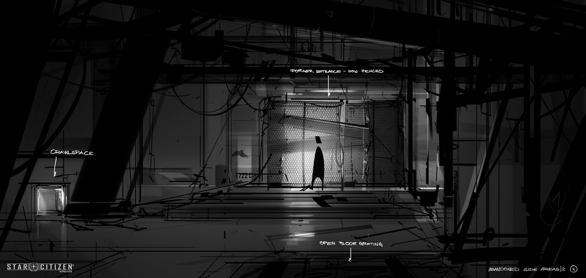 cdoretz's tweet image. More concept sketch explorations for the Pyro lawless side areas for #StarCitizen and the 4.0 release. #conceptart #scifi #gamedev #b3d #art #concept #sketch