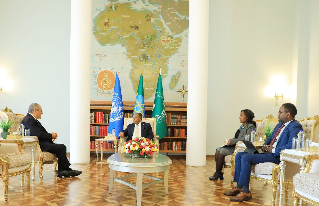 I bid farewell to Dr. Ramiz Alakbarov,UN Assistant Secretary-General &amp;Resident Coordinator in Ethiopia.Expressed my appreciation for his outstanding contribution during his tenure and commitment in advancing UN development goals.Wished him the best of success in his next mission.
