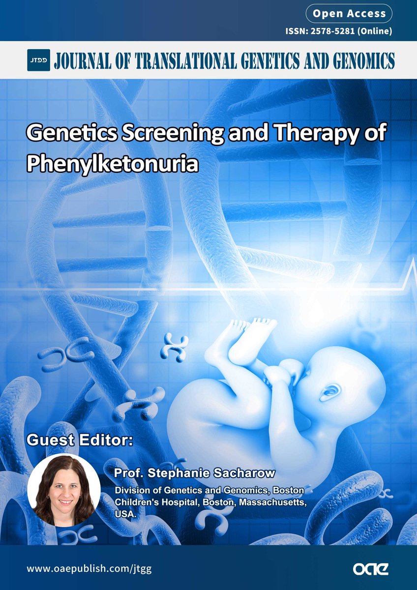 Journal of Translational Genetics and Genomics (@ofgenomics) on Twitter photo 🚀 Call for Papers #pku
Lead by Prof. Sacharow Stephanie <a href="/BostonChildrens/">Boston Children's</a>
🙌Submit by Jan 31, 2026
📌Info: oaepublish.com/specials/jtgg.…
👉Submit: oaecenter.com/login?JournalI… 🚀 Call for Papers #pku
Lead by Prof. Sacharow Stephanie <a href="/BostonChildrens/">Boston Children's</a>
🙌Submit by Jan 31, 2026
📌Info: oaepublish.com/specials/jtgg.…
👉Submit: oaecenter.com/login?JournalI…