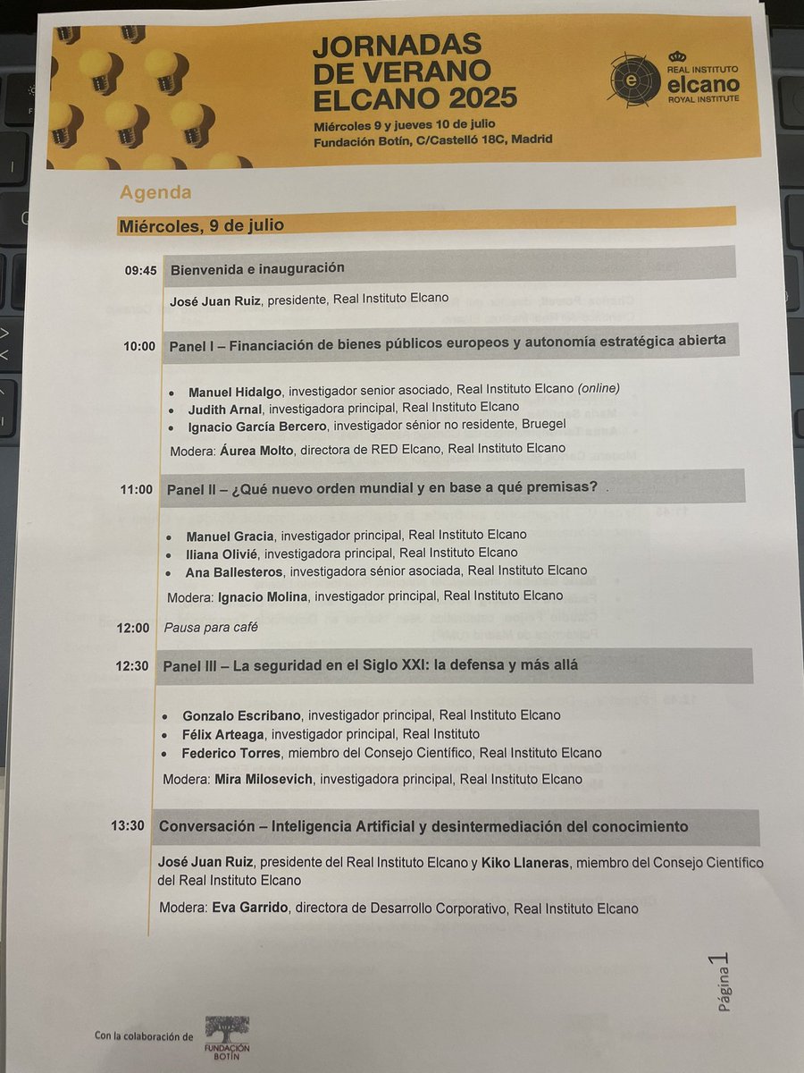 Lara Lázaro Touza (@lazarotouza) on Twitter photo Panel III La seguridad en el siglo XXI: la defensa y más allá #JornadasVeranoElcano con <a href="/MiraMilosevich1/">Dr. Mira Milosevich</a> <a href="/g_escribano/">Gonzalo Escribano</a> Félix Arteaga, Federico Torres Panel III La seguridad en el siglo XXI: la defensa y más allá #JornadasVeranoElcano con <a href="/MiraMilosevich1/">Dr. Mira Milosevich</a> <a href="/g_escribano/">Gonzalo Escribano</a> Félix Arteaga, Federico Torres