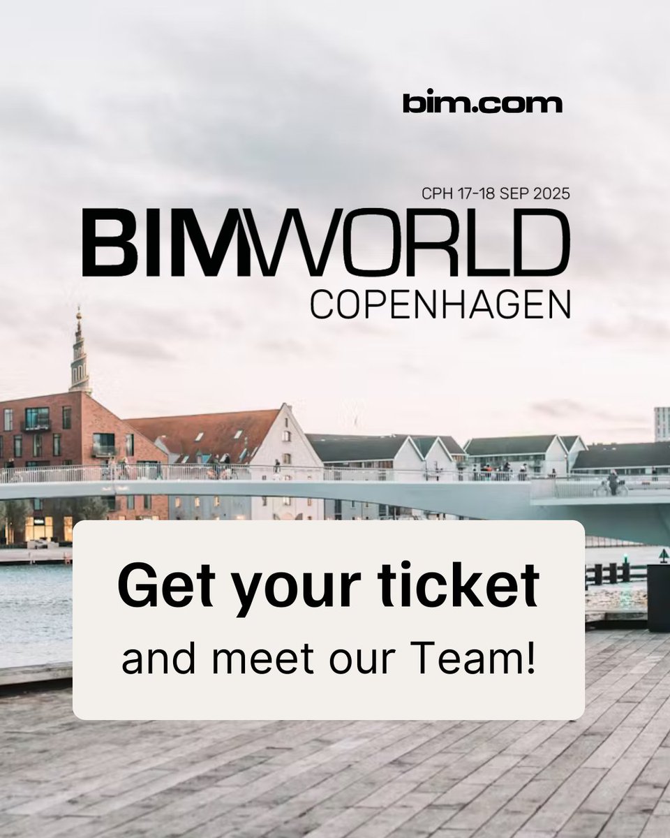 Planning to attend BIM World Copenhagen 2025? Book a meeting with our team and get a free ticket on us!

Spots are limited, so secure yours early. Let’s connect at the event!

Fill in the form here: bit.ly/4liU9TT