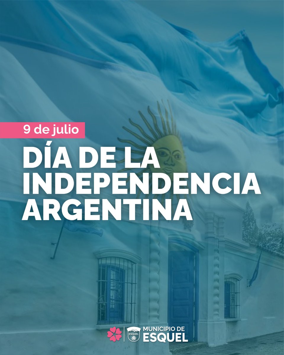 🇦🇷✨ Hoy, 9 de julio, celebramos el Día de la Independencia.

Un día para recordar a quienes forjaron nuestra libertad y para renovar nuestro compromiso de construir juntos una Argentina más justa, unida y solidaria.

¡Feliz Día de la Patria! 💙🤍💙