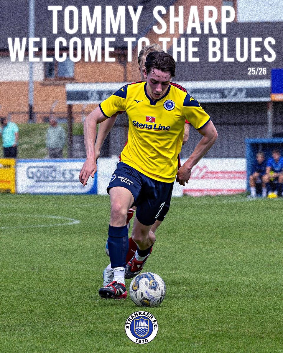Stranraer FC (@stranraerfc) on Twitter photo We are pleased to confirm that Tommy Sharp will be playing his football at the <a href="/eco_gen1/">Eco Gen Contractors Ltd</a> Stadium ✍🏻
A familiar surname to the Blues faithful, Tommy earned his deal following a consistent string of impressive performances during a trial period 🤝
Welcome to Stranraer, Sharpy! 👋🏼 We are pleased to confirm that Tommy Sharp will be playing his football at the <a href="/eco_gen1/">Eco Gen Contractors Ltd</a> Stadium ✍🏻
A familiar surname to the Blues faithful, Tommy earned his deal following a consistent string of impressive performances during a trial period 🤝
Welcome to Stranraer, Sharpy! 👋🏼