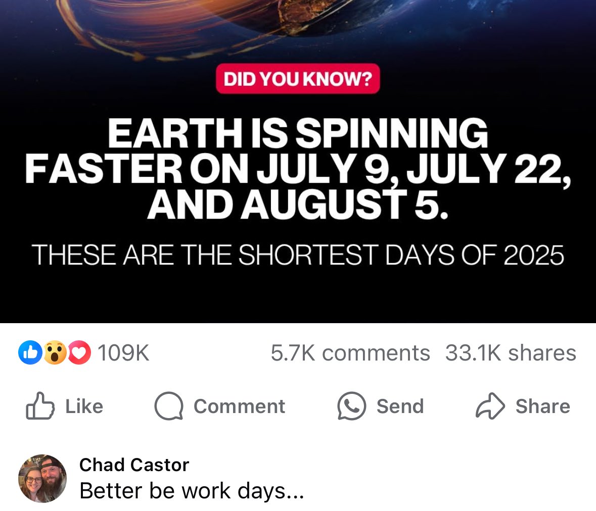 yes, Chad… better be