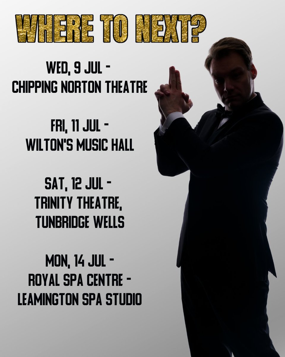 BondingShow's tweet image. We've been busy on the Bonding tour this week! Thank you to everyone who joined us in Hull and Newbury over the last couple of nights!
Next stops for Bonding will be Chipping Norton (tonight!), London, Tunbridge Wells and Leamington Spa! Tickets at BondingShow.com