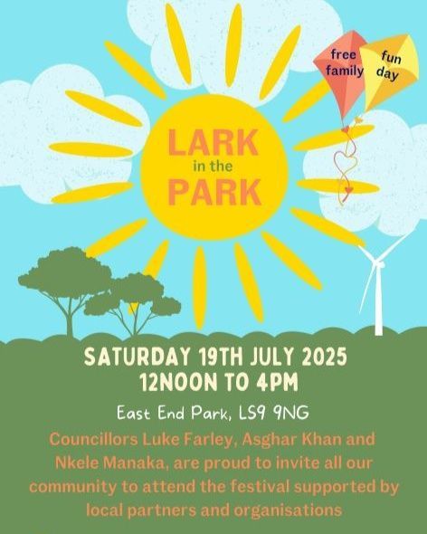DAZL - Dance & Health Charity π³οΈβππ³οΈββ§οΈβΏοΈ (@dazldance) on Twitter photo Lark in the Park!
Our LS9 Club and Inclusive Groups will be perform at this years Lark in the Park 
Saturday 19th July 
π 12:00-4:00
π East End Park, LS9 9NG 
There will be a variety of activates for all the family to enjoy! 
#inspiringPositiveFutures #LS9Club Lark in the Park!
Our LS9 Club and Inclusive Groups will be perform at this years Lark in the Park 
Saturday 19th July 
π 12:00-4:00
π East End Park, LS9 9NG 
There will be a variety of activates for all the family to enjoy! 
#inspiringPositiveFutures #LS9Club