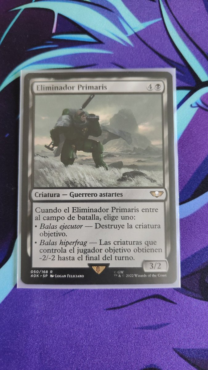 Sprinks03's tweet photo. @JuecesMagic Si tengo en la mesa  un fragmentado de la cripta y mi oponente juega un eliminador primaris haciéndome objetivo con la habilidad balas hiperfrag, aunque yo regenere mis fragmentados morirían o sobrevivirían? Gracias! https://t.co/7uPvZZ8ekl