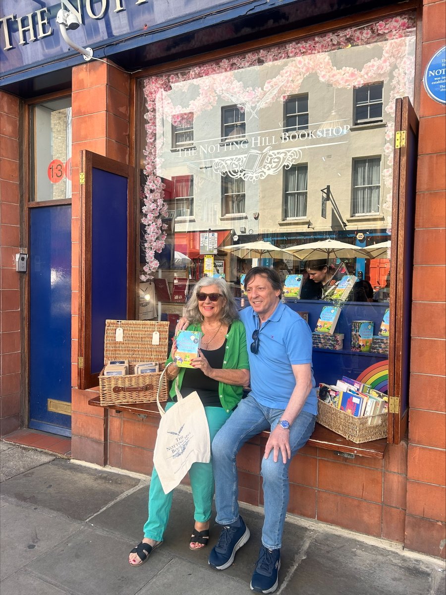 James Malin, owner of the Notting Hill Bookshop and me this morning outside his glorious bookshop with a fabulous display of ONE SUMMER IN PROVENCE in the window. Thank you, James. @nottinghillbookshop