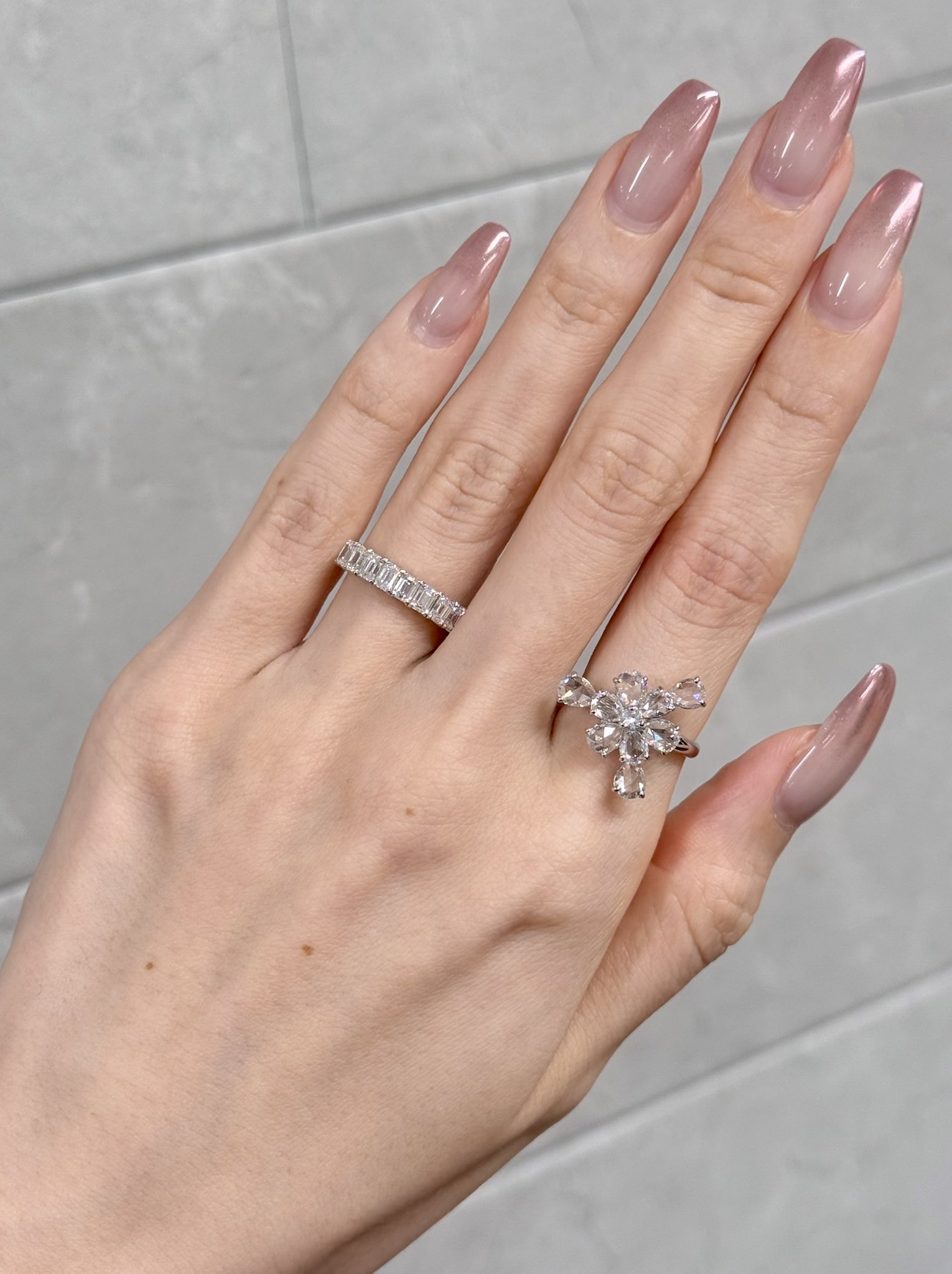ウルウル❗️ローズカットダイヤ✨D0.222CT✨プラチナダイヤモンドリング ウルウル❗️ローズカットダイヤ✨D0.222CT✨プラチナ