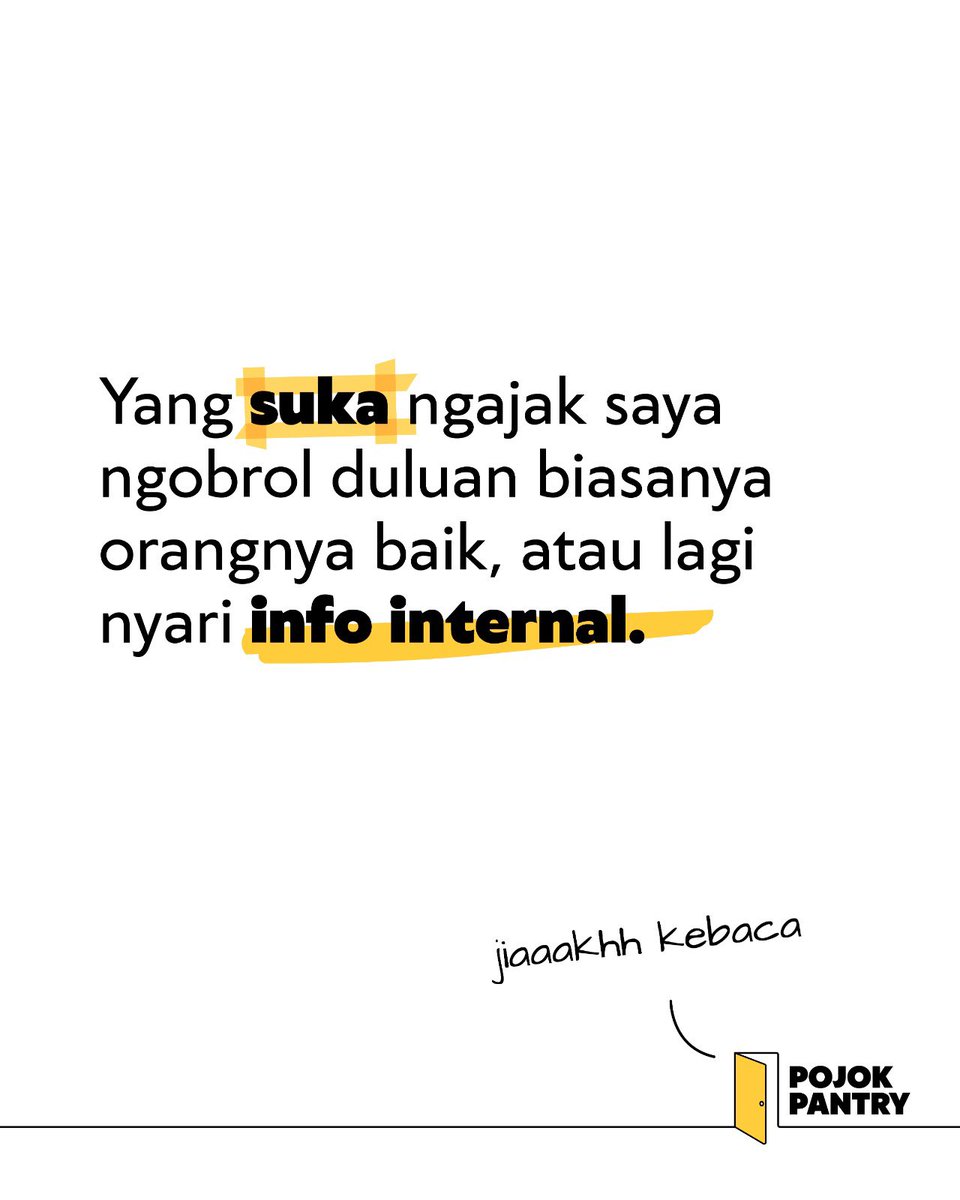 pojokpantry's tweet photo. Siapa yang kerjaannya ngorek-ngorek info ke OB juga neeeh? Ngaku di komen sekarang atau share ke temen lu yang kerjaannya kepo mulu! 👇🏻

#PojokPantry #POVmasOB #SudutMataMasOB #CorporateLife #OverheardCorporate https://t.co/69DInXAEqN