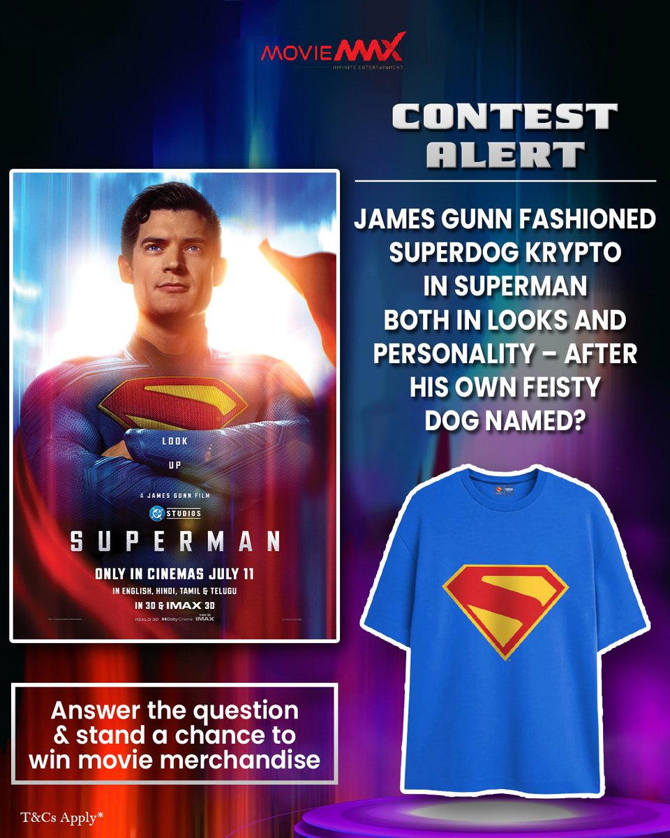 🎉 It's Contest Time! 🎉
Here's your exciting chance to WIN exclusive Superman merchandise! 🦸‍♂🎁

Follow these simple steps to enter:
⿡ Drop the correct answer in the comments
⿢ Tag your friends and invite them to participate
⿣ Follow us!

Winners will be announced soon –