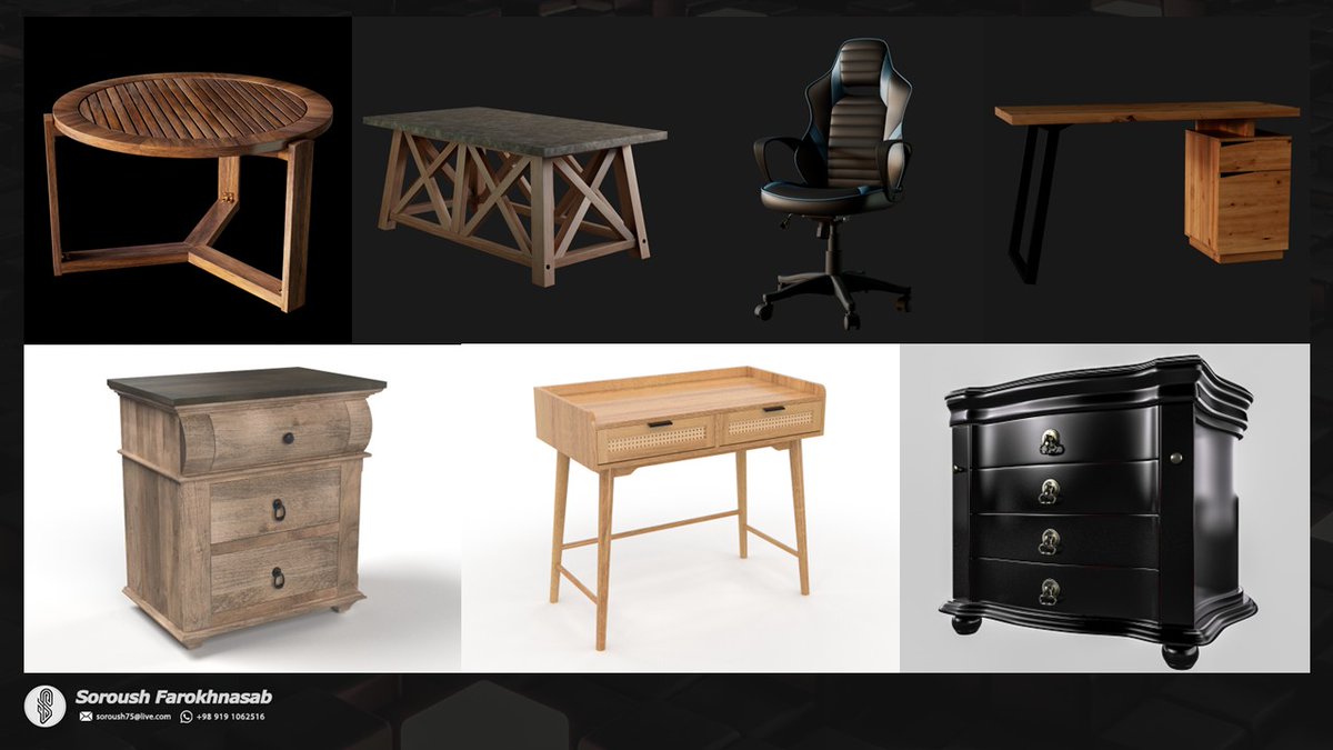sorution_'s tweet photo. My recent 3D digital twin models.
Part 2: Furniture https://t.co/u1P6JvuxbZ