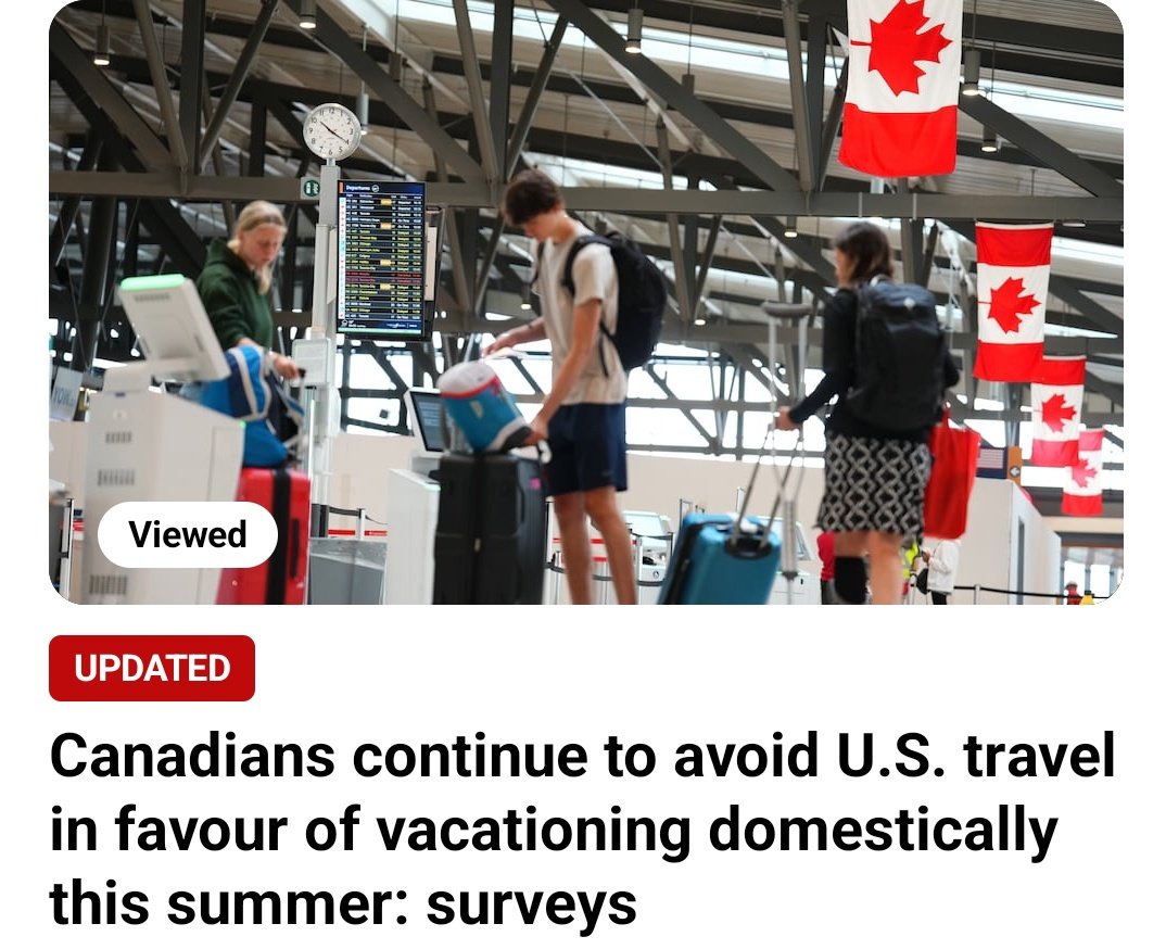 Of course. This is a no brainer.

When the 🍊💩 stops threatening to annex us, and when the US stops disappearing people, then maybe, just maybe, we'll reconsider going back.

I have no plans to go until he's long gone.

There are many beautiful places here to visit 🇨🇦❤️