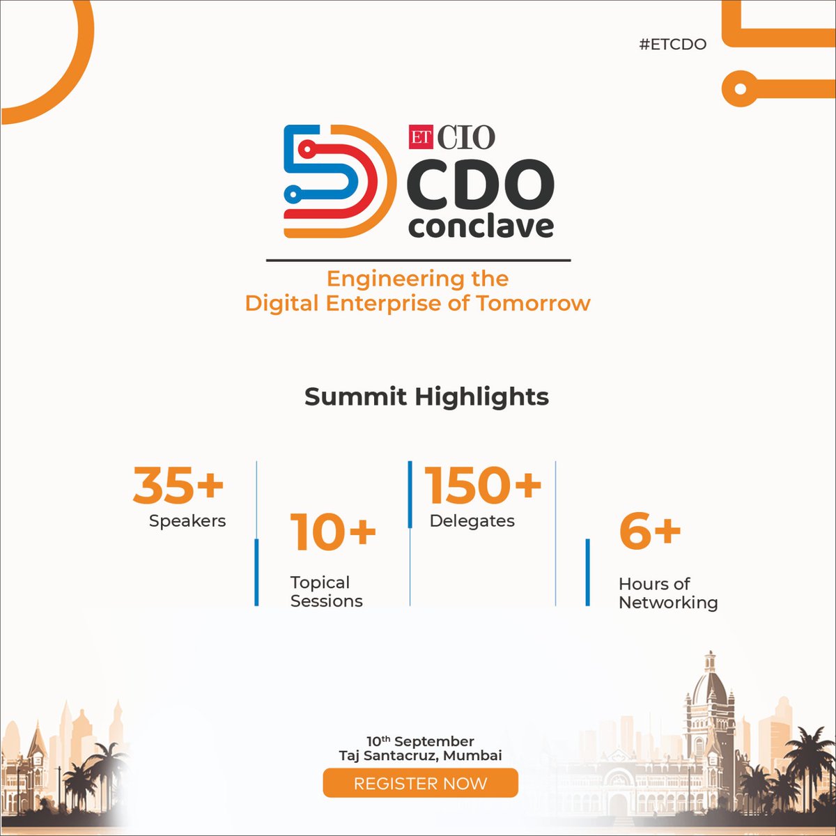 ET_CIO's tweet photo. Engineering the Digital Enterprise of Tomorrow! The stage is set for the #ETCDO Conclave — where digital leaders, innovators, and changemakers converge to shape the future of enterprise tech.

Register Now - https://t.co/yCBcKAQ8Dr

#ETCDO #DigitalTransformation #CDOConclave https://t.co/s7ItLnLcgp