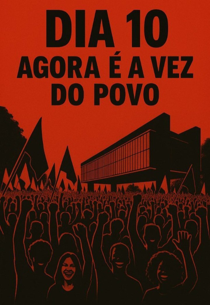 Vamos subir essas tags.

AGORA É A VEZ DO POVO 
DIA 10 POVO NAS RUAS 
RT
