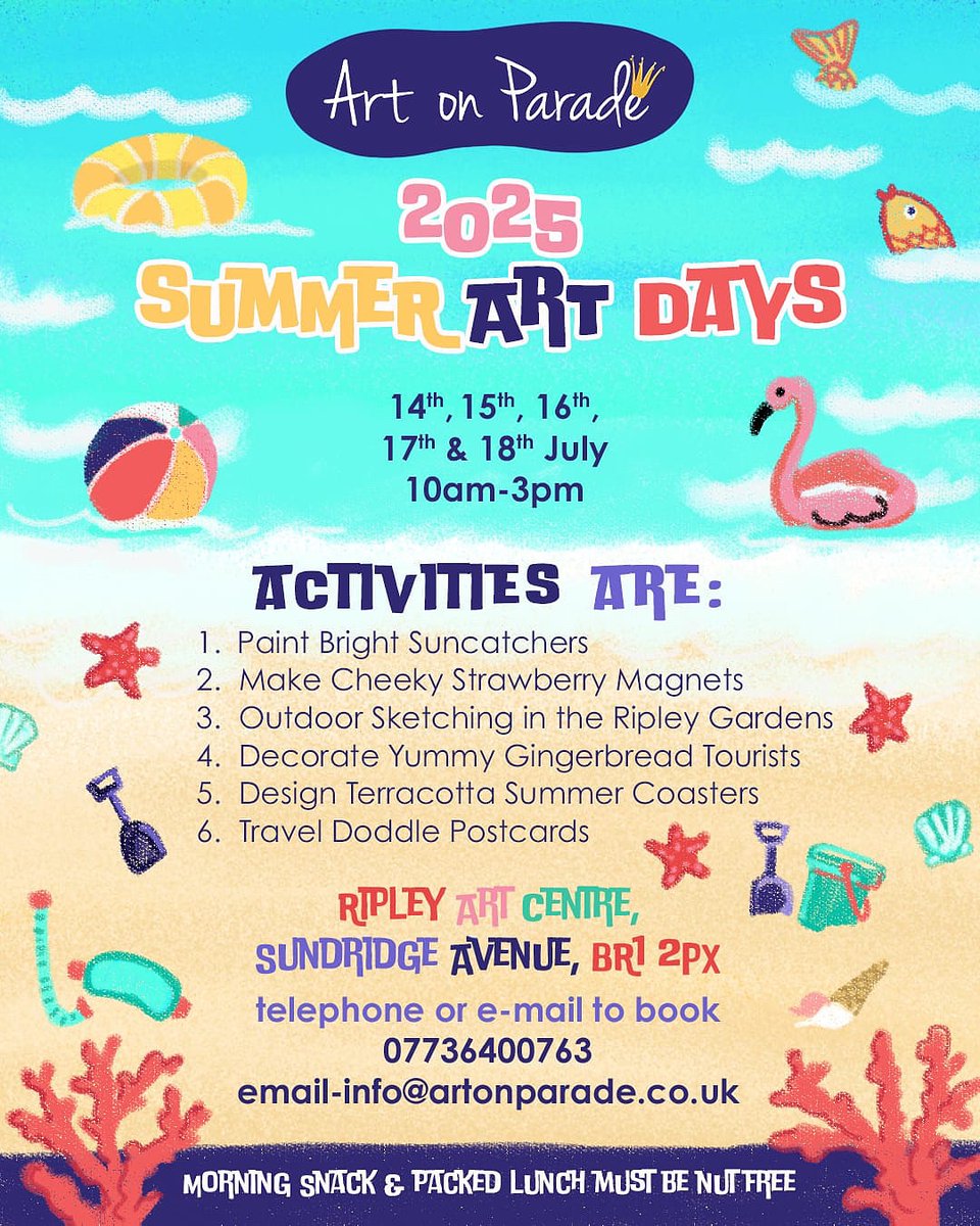 ✏️ We still have a few places left for our Summer Art Days. Hurry to book your child’s place for next week for peace of mind😊

#chislehurstkids #bromleykids #pettswoodkids #orpingtonkids