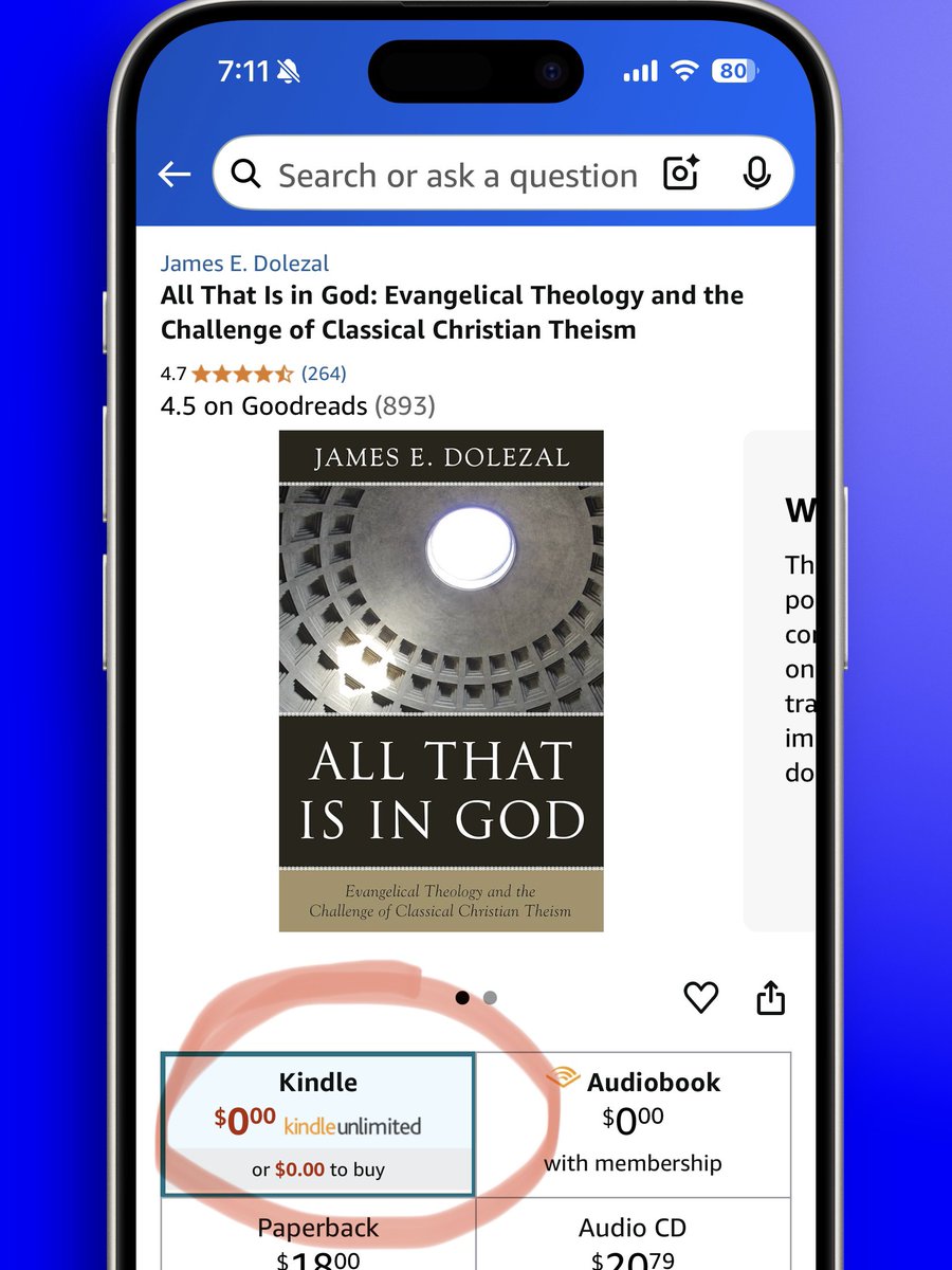 DrGladd's tweet image. “All that is in God” by James Dolezal is FREE on Kindle.
This book is tremendous! 🤩🤩🤩
a.co/d/aXF3S62
