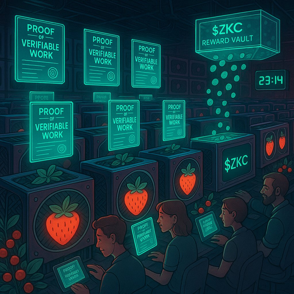 Proof of Verifiable Work (POVW) fixes the 'prover race' waste.
With <a href="/boundless_xyz/">Boundless</a> :
✅ Bid on jobs
✅ Get paid retroactively
✅ Scale fairly 
ZK mining thats efficient and rewarding. 🍓
