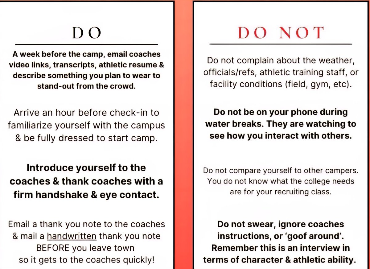 Remember, follow these tips when going to camps!