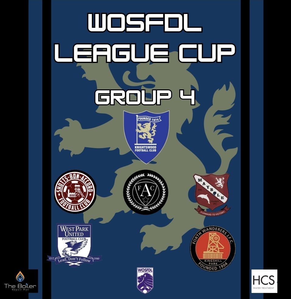 Our <a href="/OfficialWoSFDL/">West of Scotland Football Development League</a> leaugue cup group for the 25/26 season 🏆

#wosfdl #football #youthfootball #knightswoodfc #knightswoodfcu20s #glasgow #glasgowfootball