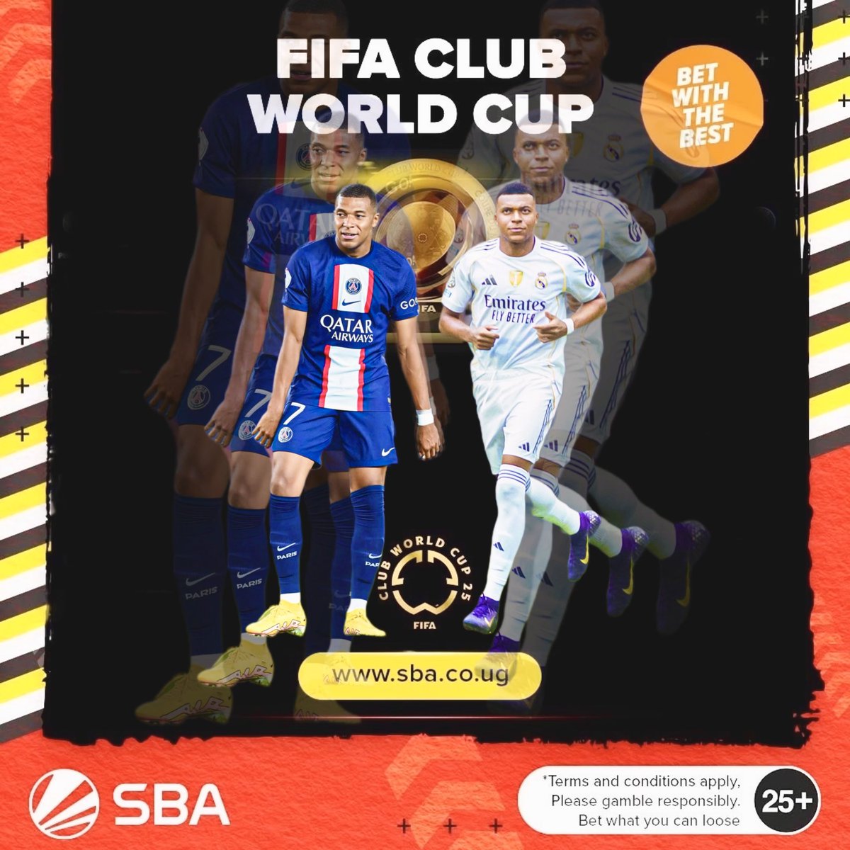 SBA_Uganda's tweet photo. Tonight Kylian Mbappé faces his former club, PSG, for a spot in the Club World Cup final

https://t.co/kwu5aRDtD3
25+ T&amp;C APPLY

#FIFACWC #psg #realmadrid #tonigh #sba https://t.co/4BsyD6fqnN