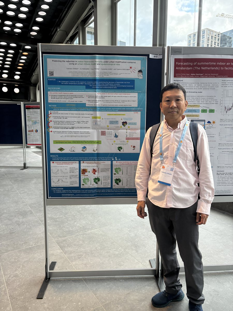 OhashiOUS's tweet image. 国際都市気候会議ICUC12(ロッテルダム)に参加中。
Y. Ohashi et al.
Predicting the reduction in indoor heatstroke mortality under urban modification scenarios using an urban climate model and epidemiological data.