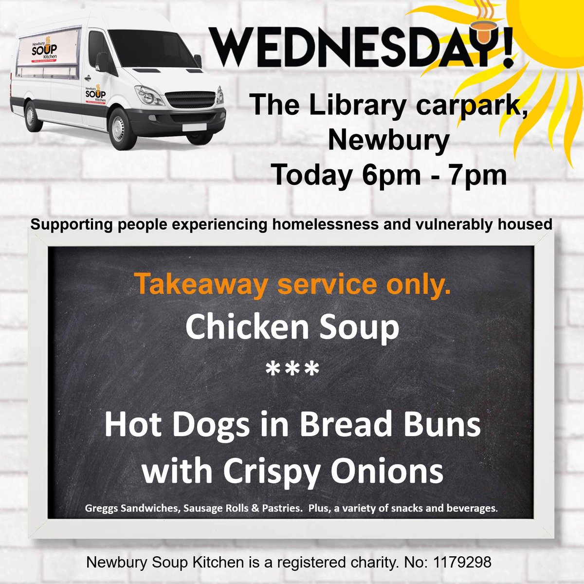 A big Thank you goes out to the lovely people in our community that have donated bottled water and squash. These items will go straight out on the van to be given out this week. It is very important to stay hydrated in this hot weather. See you all later 😎