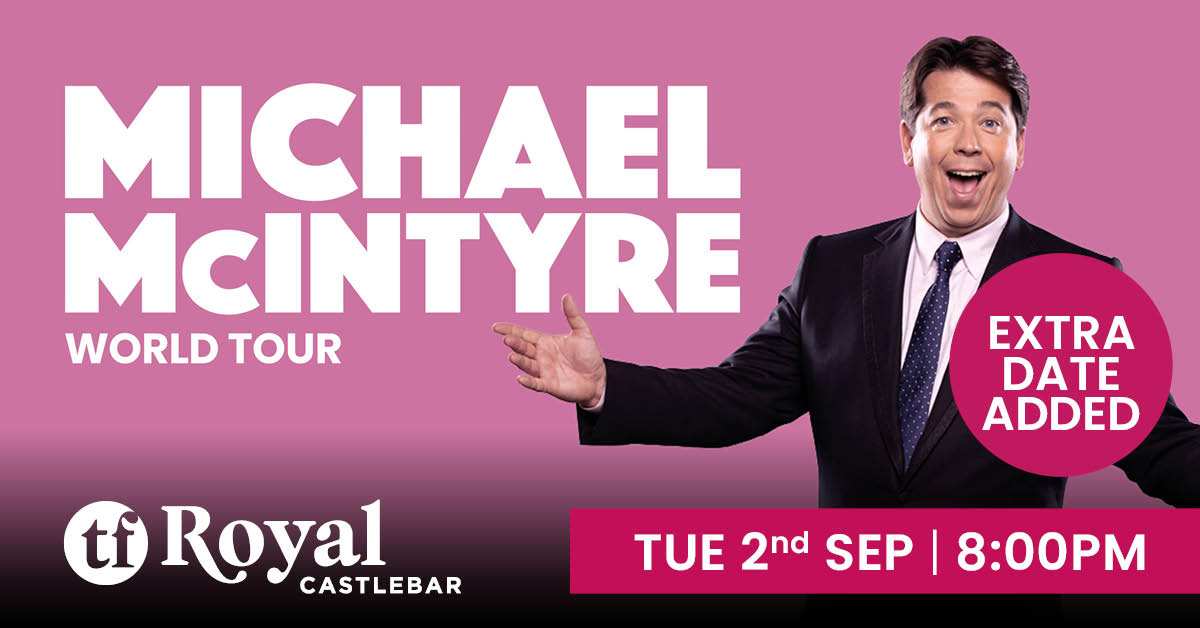 TF Royal Hotel and Theatre (@tf_castlebar) on Twitter photo Due to phenomenal demand, weโre thrilled to announce an additional show for Michael McIntyre โ MACNIFICENT!
๐ท Tickets are on sale now โ donโt miss your chance to see one of the UKโs top comedians live!
๐ท Tue Sept 2nd ๐ทtickets here: bit.ly/4nAXzmq <a href="/McInTweet/">Michael McIntyre</a> Due to phenomenal demand, weโre thrilled to announce an additional show for Michael McIntyre โ MACNIFICENT!
๐ท Tickets are on sale now โ donโt miss your chance to see one of the UKโs top comedians live!
๐ท Tue Sept 2nd ๐ทtickets here: bit.ly/4nAXzmq <a href="/McInTweet/">Michael McIntyre</a>
