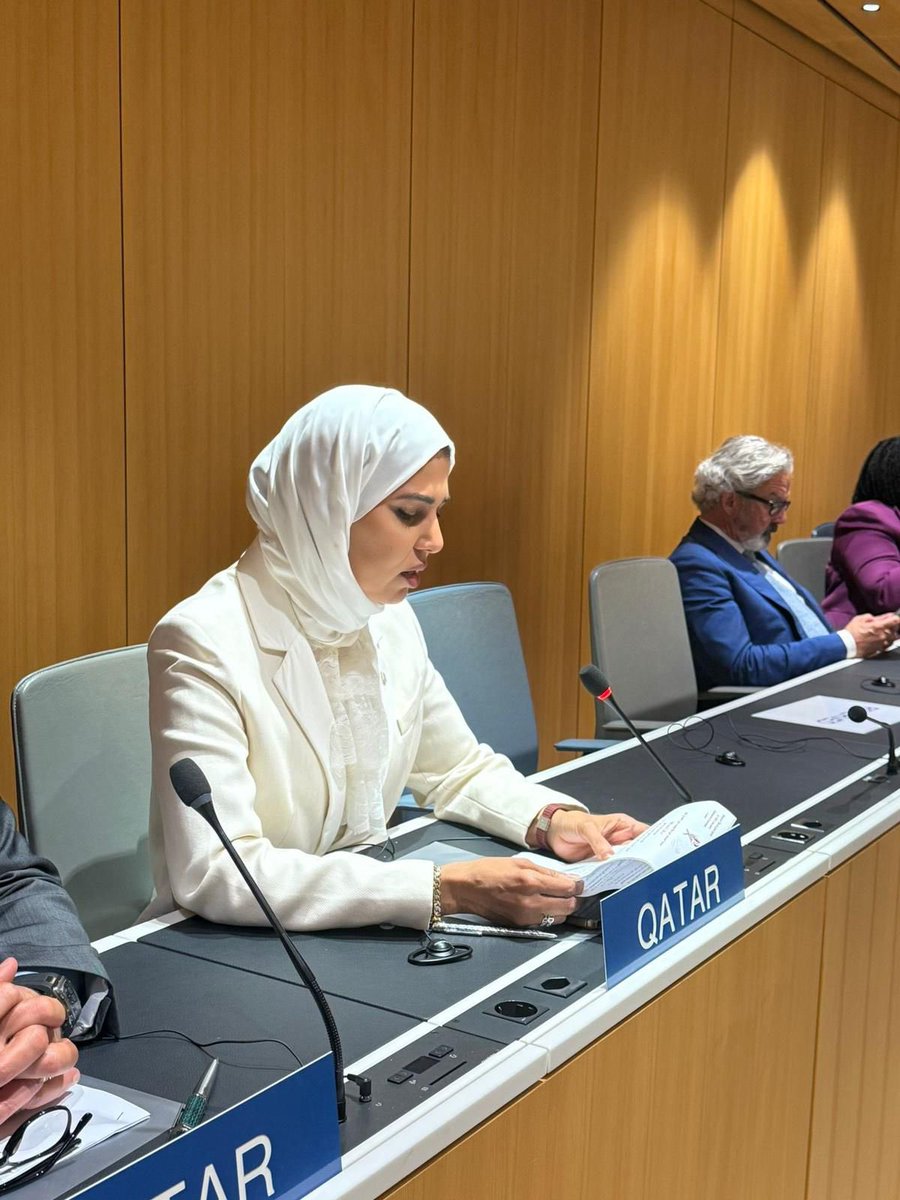 QatarMission_Ge's tweet image. At the opening of the 66th Assemblies of #WIPO, H.E. Dr. Hend Al-Muftah @QatarPR_Geneva expressed, on behalf of the State of #Qatar, her appreciation for the constructive cooperation and sustained partnership with WIPO. 

Her Excellency reaffirmed #Qatar’s commitment to advancing…