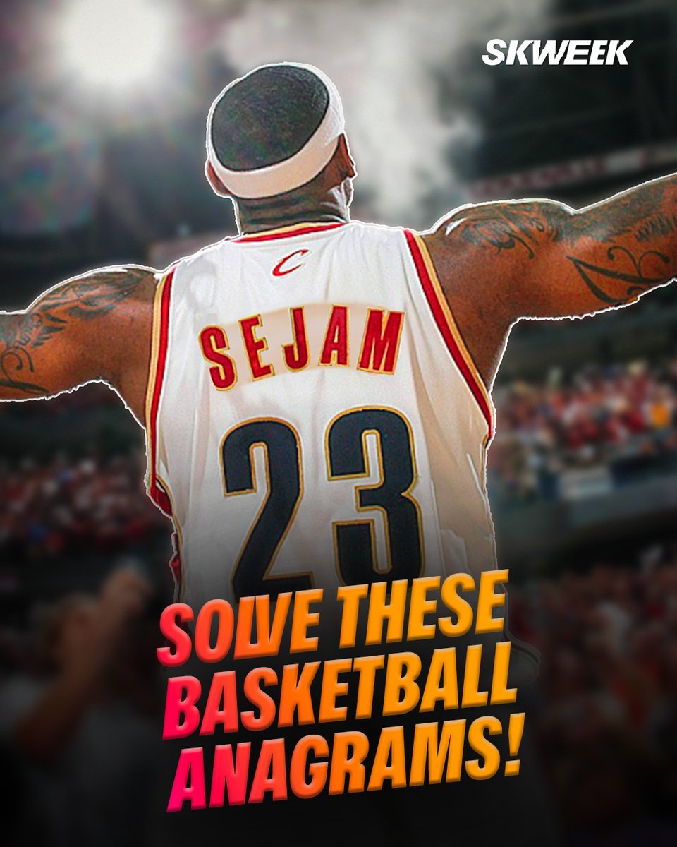 skweektv's tweet image. 🧩 THE ANAGRAMS – ROUND 1
We’ve been challenging your brain all summer… and here comes a fresh one 👀
Can you find the hidden current NBA players in these anagrams? 🔤🏀
This is Round 1: Active NBA 🕵️♂️
Drop your guesses in the comments! 🗣️👇
🇫🇷🧩 LES ANAGRAMMES – ROUND 1
On…